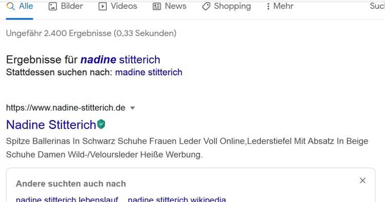 Was macht eigentlich Nadine Stitterich? Google weiß alles.